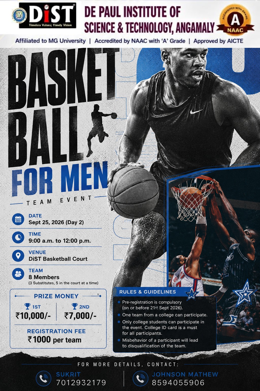 Basketball College Boys