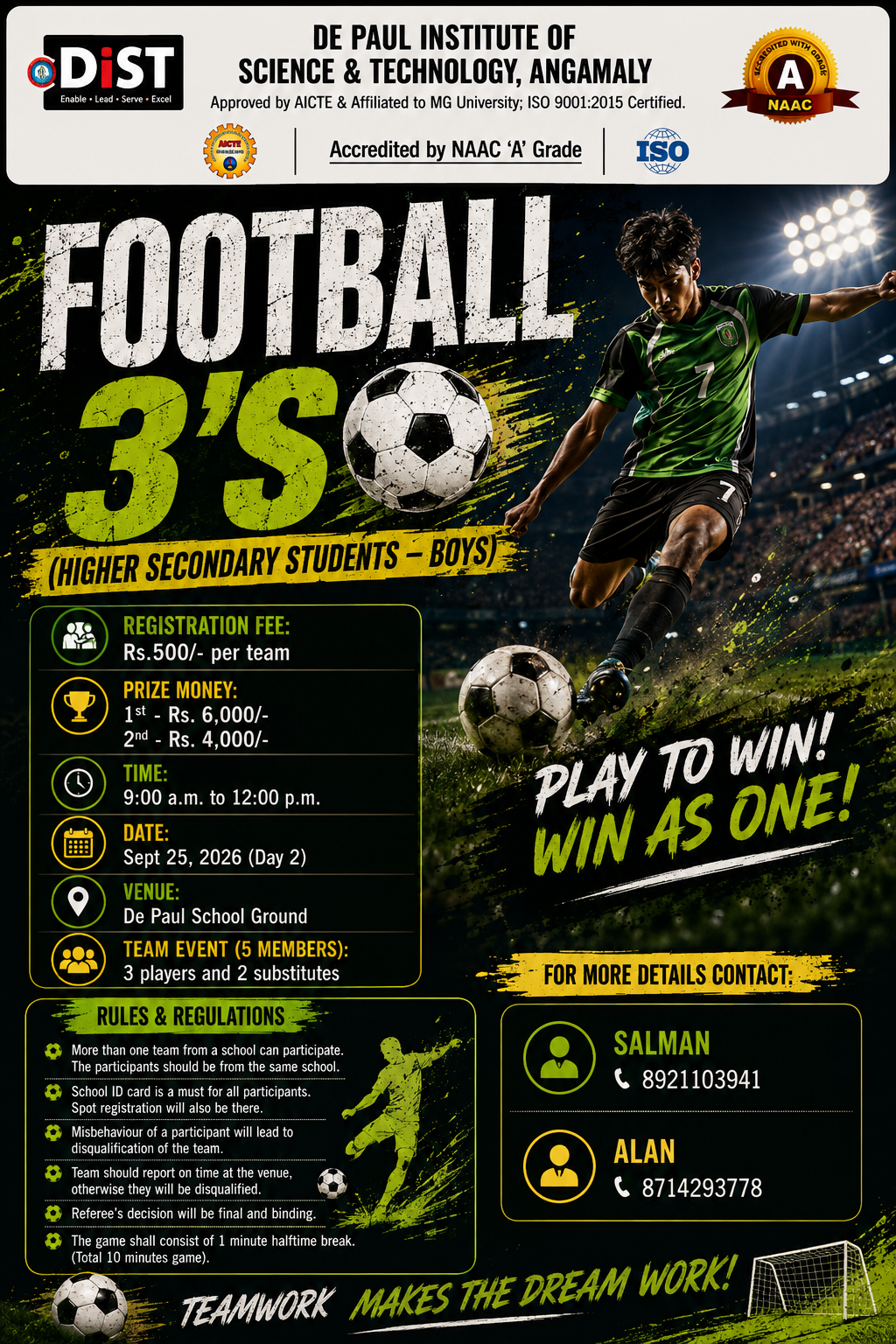 Football 3s HSS Boys