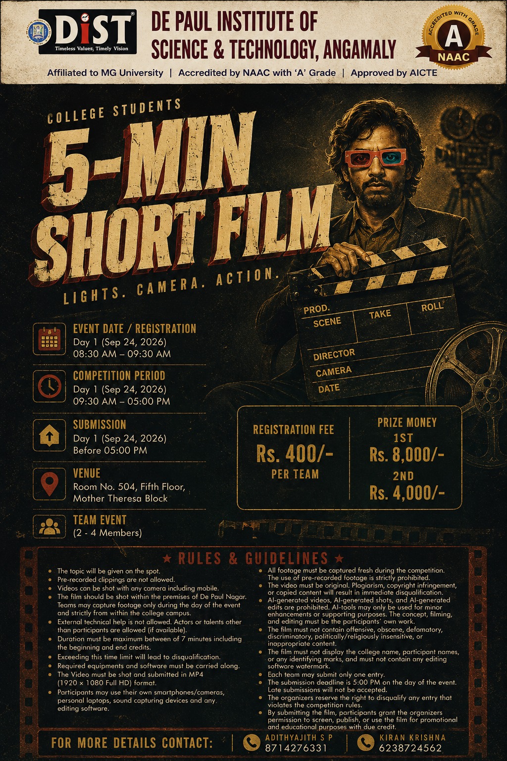 5 Min Short Film College